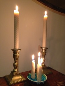 Dining Table Candles & La Luna Swirls